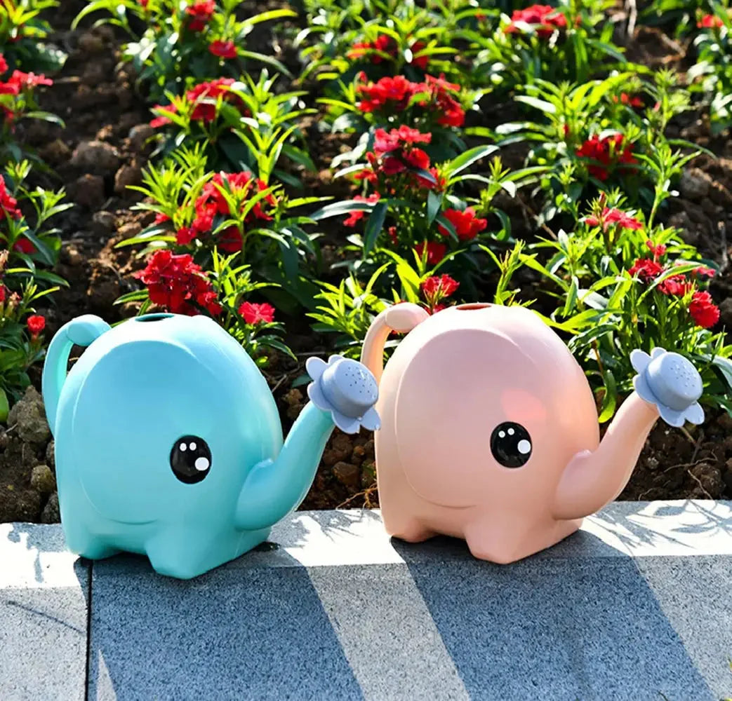 Watering Can Elephant-Shaped Detachable Spray Head 1.5L