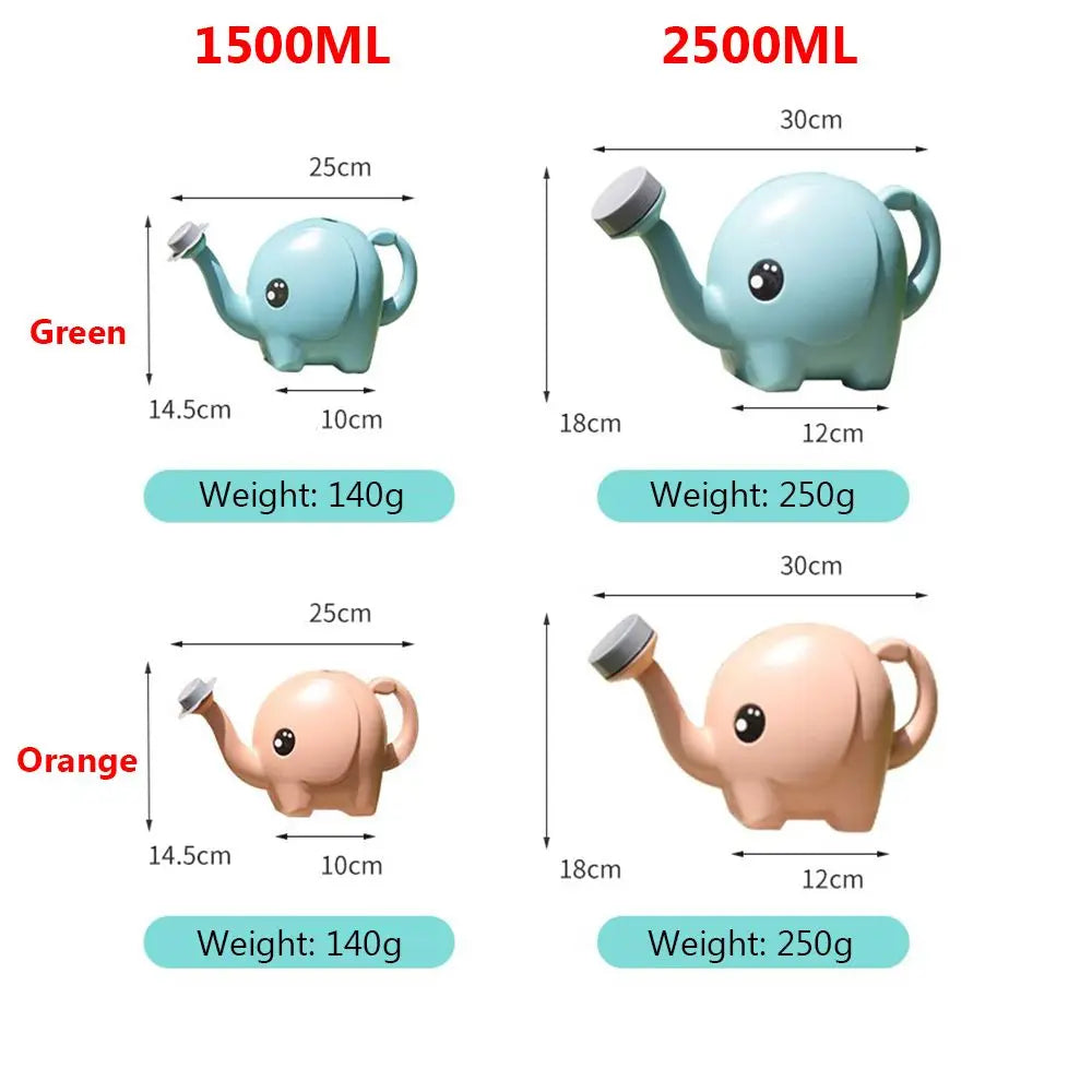 Watering Can Elephant-Shaped Detachable Spray Head 1.5L