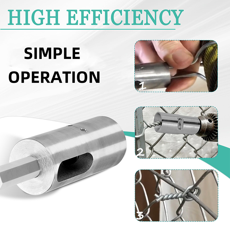 Wire Tensioner Drill Attachment Hardened Steel 9-Gauge