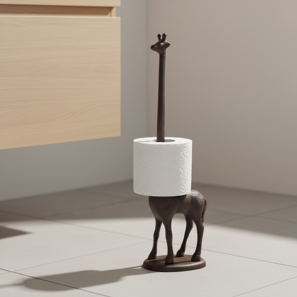Animal-Shaped Bath Stand for Decor – Giraffe Design