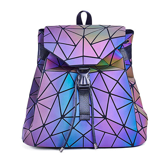 Transformative Color-Shift Backpack with Reflective Elements
