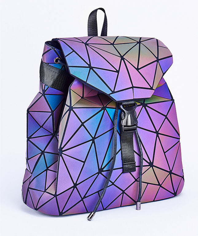Transformative Color-Shift Backpack with Reflective Elements