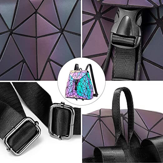 Transformative Color-Shift Backpack with Reflective Elements