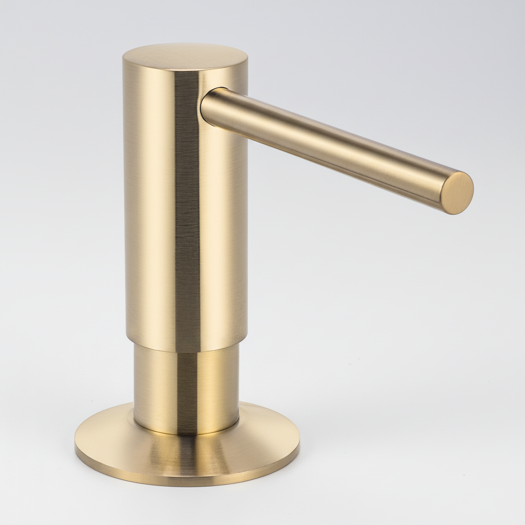 Soap Dispenser with Integrated Design - Brass Finish