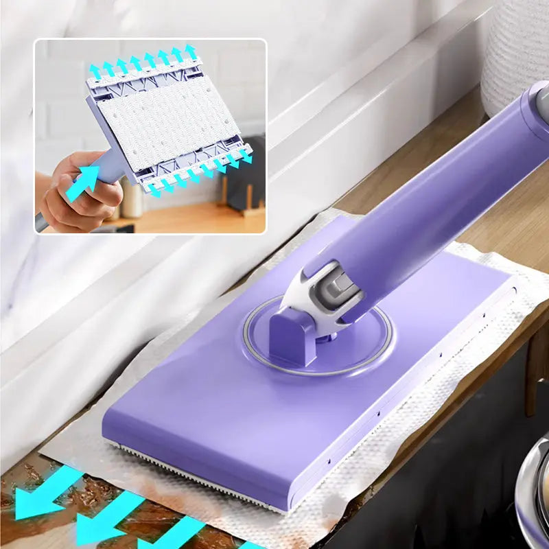Effortless Cleaning Mop – No Bending Required, Wet Wipe Ready