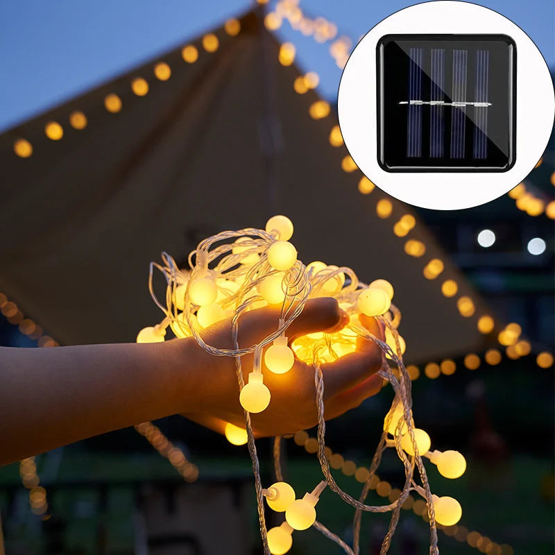 Eco-Friendly Outdoor String Lights with Solar Power