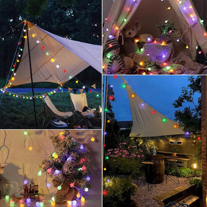 Eco-Friendly Outdoor String Lights with Solar Power