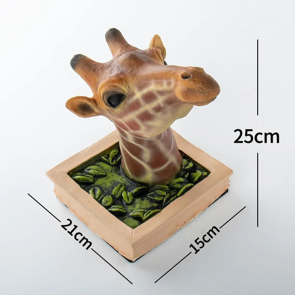 Majestic Giraffe Wall Sculpture | Lifelike Home Accent