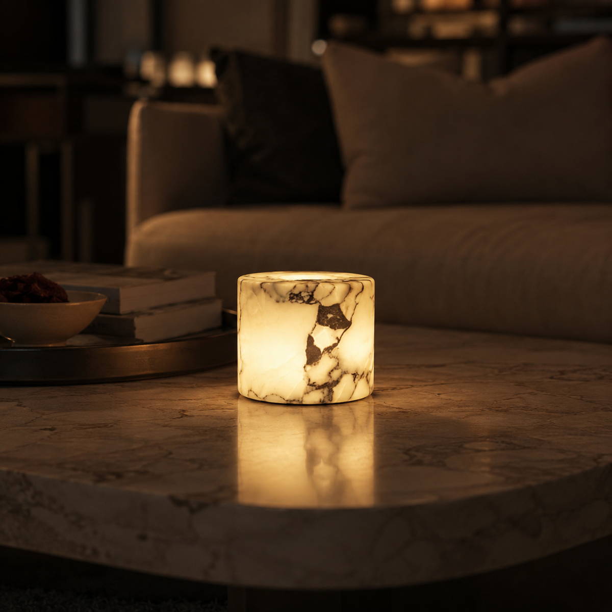 Elegant Cordless Touch Lamp with Rechargeable Battery and USB-C