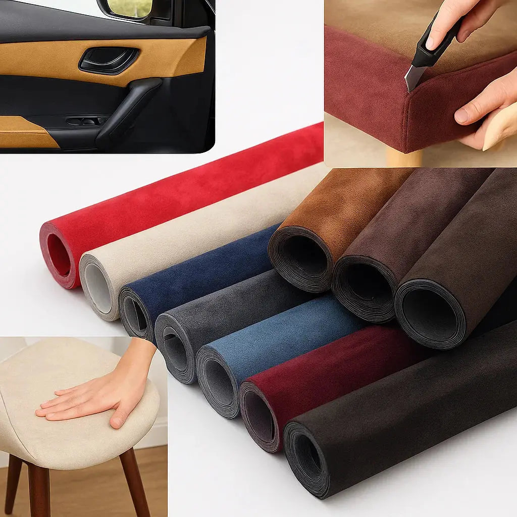 Versatile Self-Sticking Microfiber Suede for Repairs