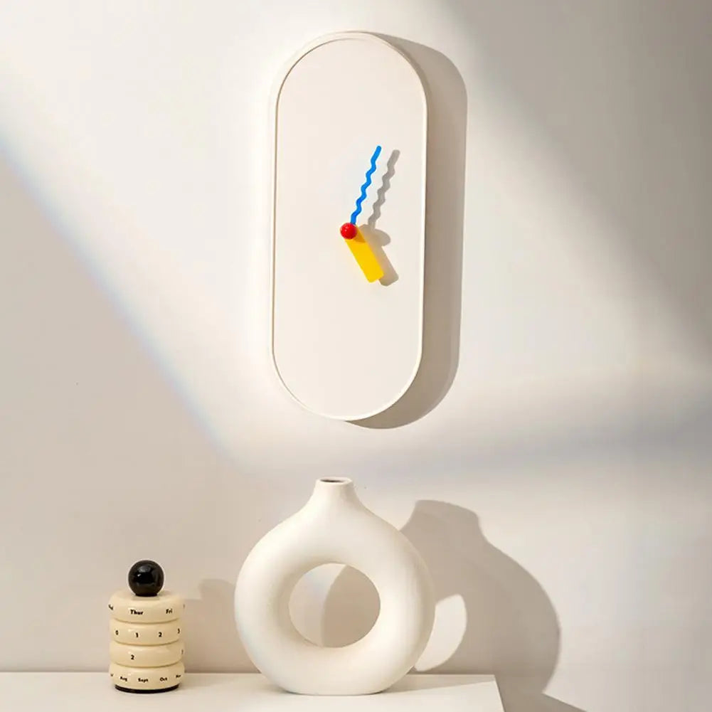 Charming Oval Wall Timepiece with Whisper-Quiet Movement
