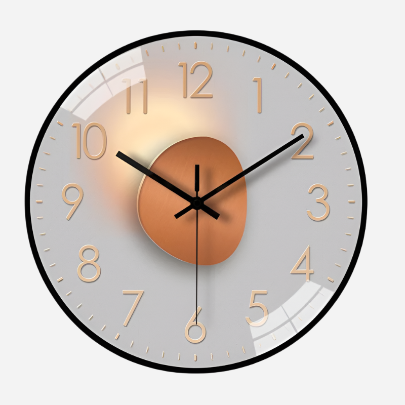 Elegant Round Wall Clock with Reliable Quartz Accuracy
