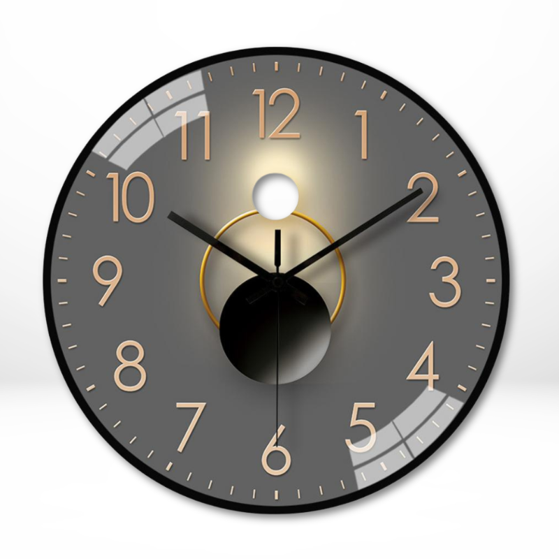 Elegant Round Wall Clock with Reliable Quartz Accuracy