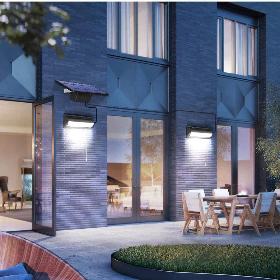 Solar-Operated Outdoor Pendant Light with Dual Options