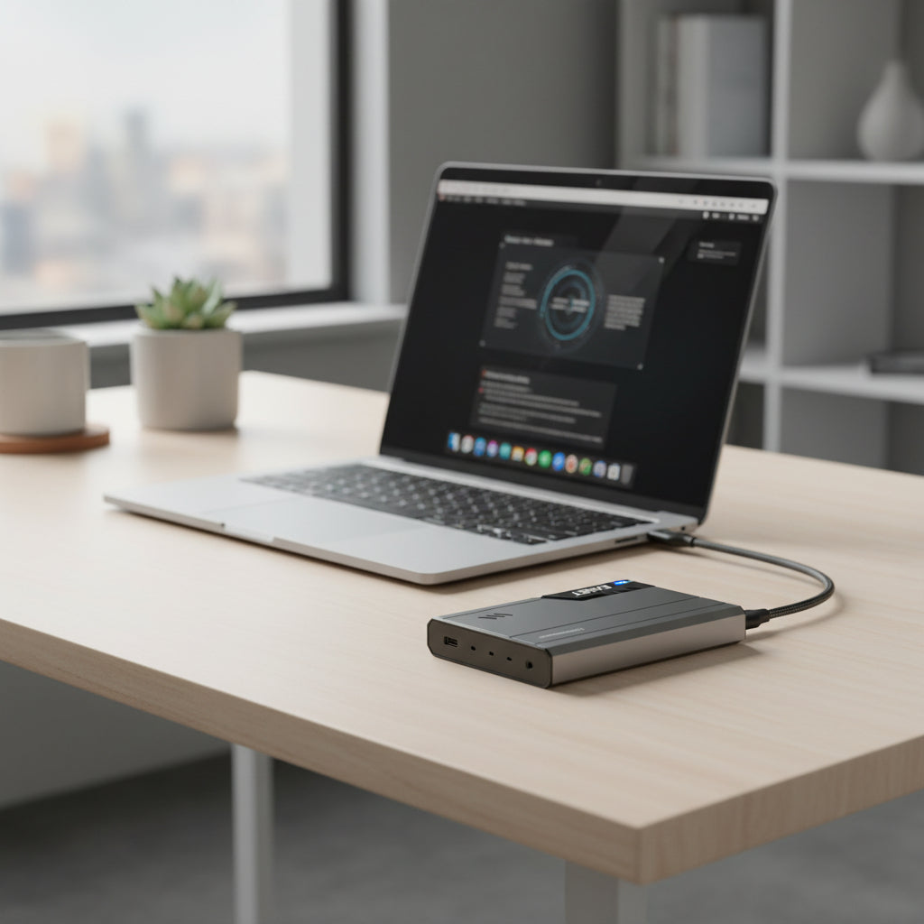 SlimTech Portable SSD Drive | Speedy Data Storage Solution