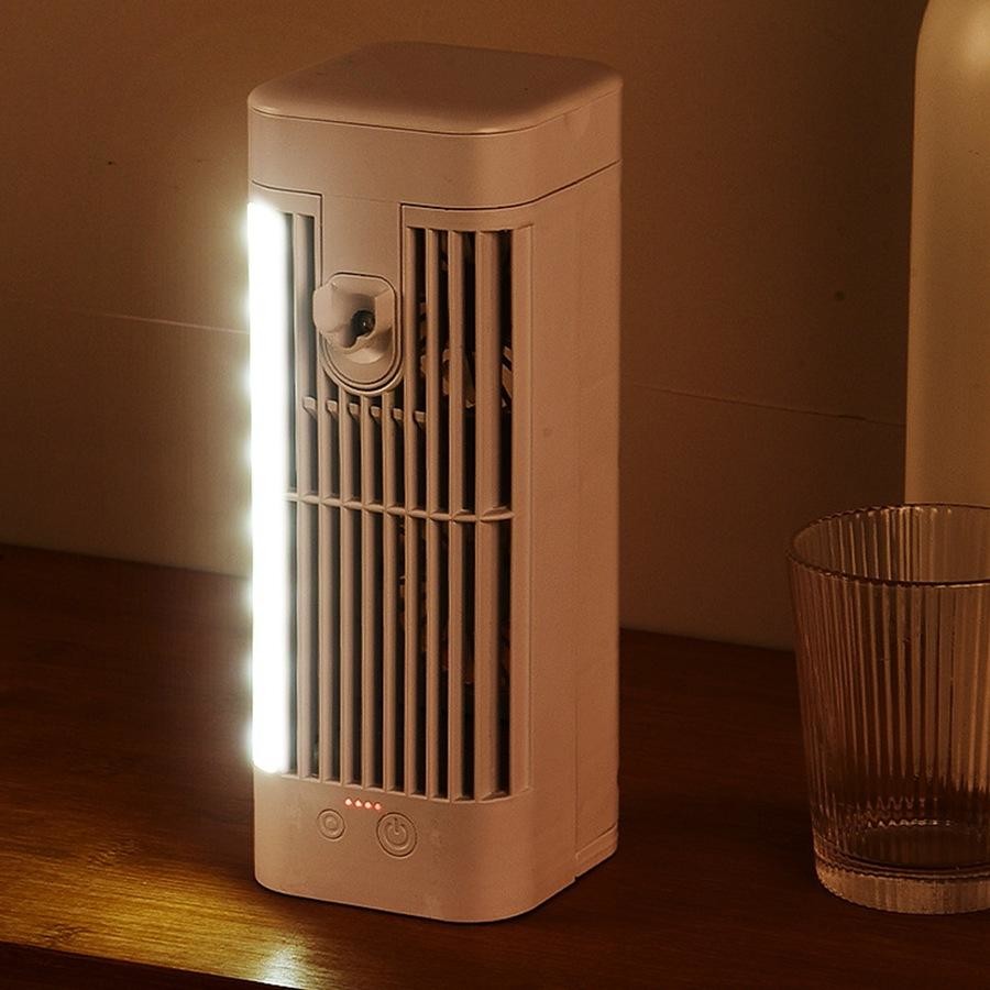 Compact USB Cooling Mist Fan with Night Light