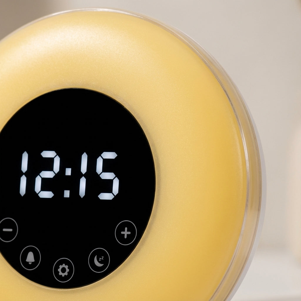 Wake-Up Light Alarm with Adjustable Brightness & Sounds