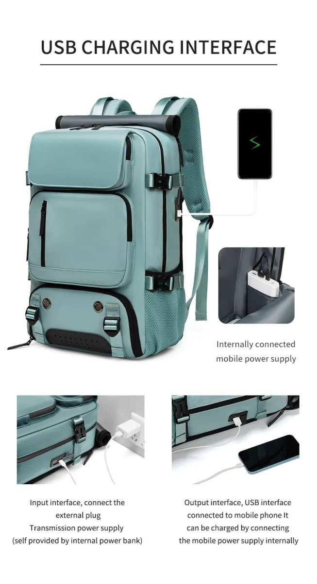 VoyagePro Backpack | Waterproof Travel Bag with Charging Port & Shoe Storage