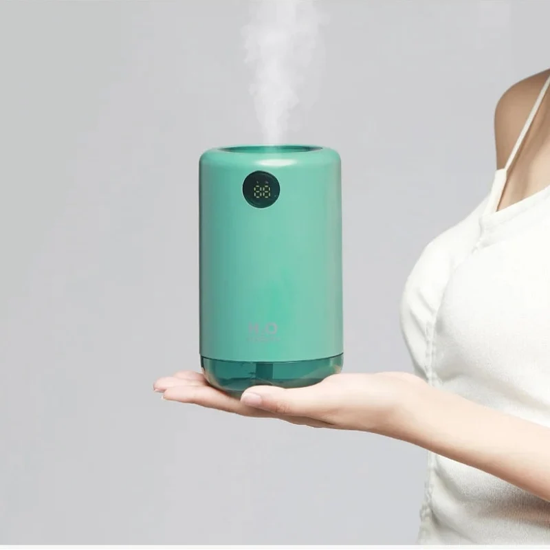 Compact Rechargeable Humidifier with LED Light & 500ml Capacity