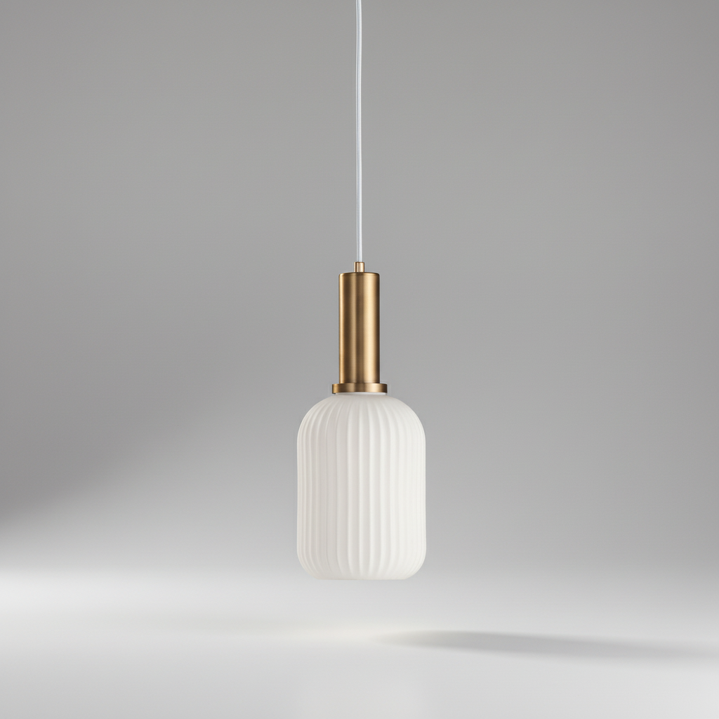 Retro Pendant Light Fixture - Glass Shade Design