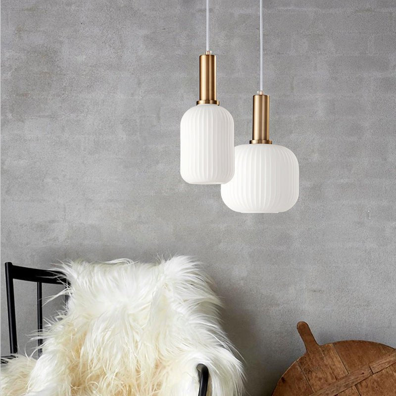 Retro Pendant Light Fixture - Glass Shade Design