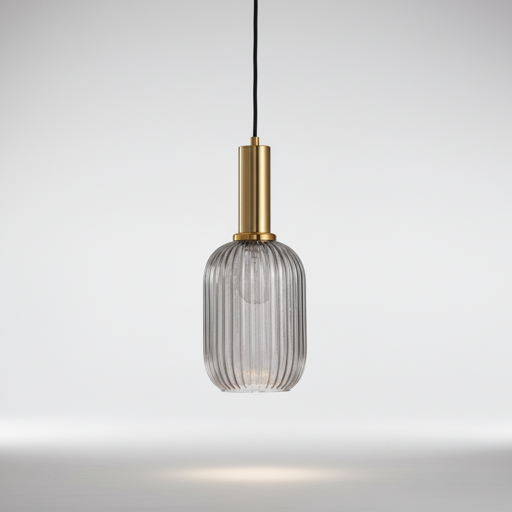 Retro Pendant Light Fixture - Glass Shade Design