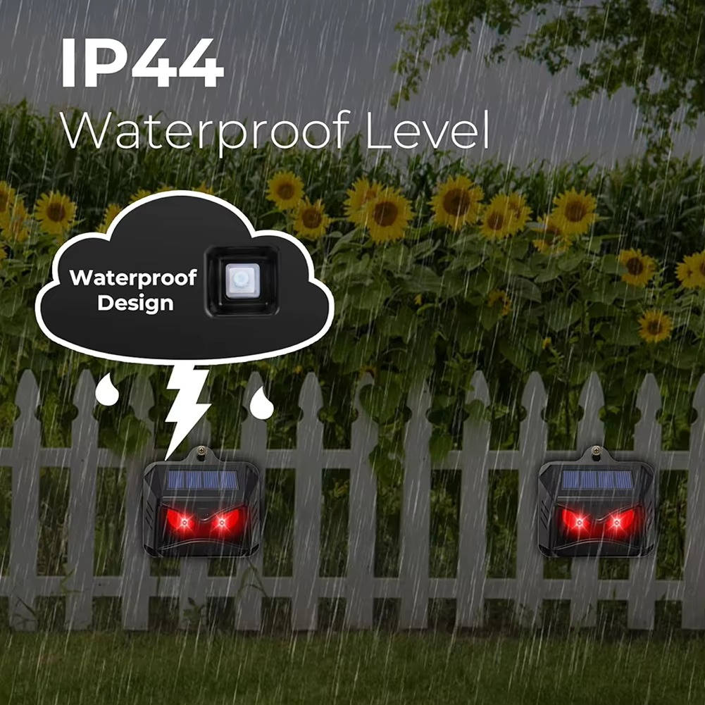 2-Pack Eco-Friendly Solar Ultrasonic Pest Deterrent