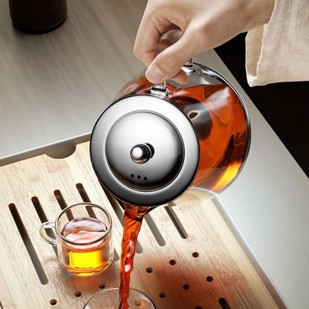 Premium Borosilicate Glass Teapot for Effortless Brewing