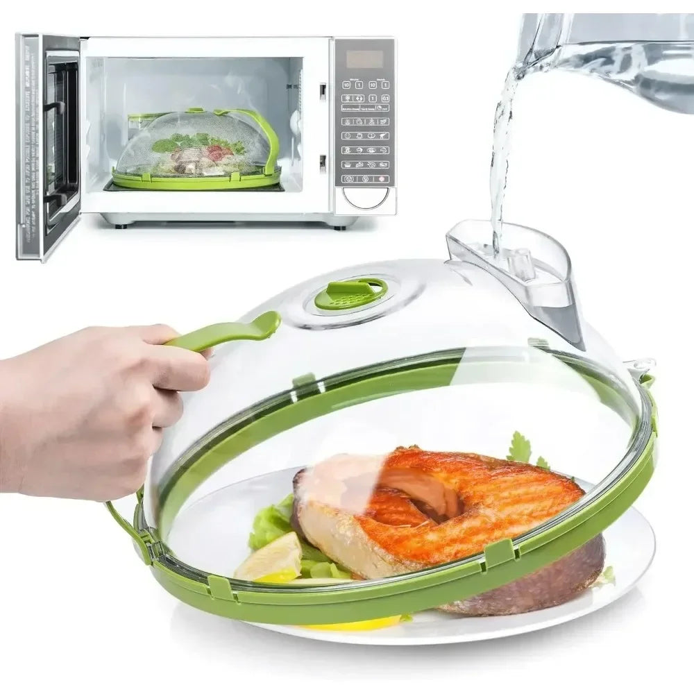 10-Inch Food Cover with Steam Feature for Microwave