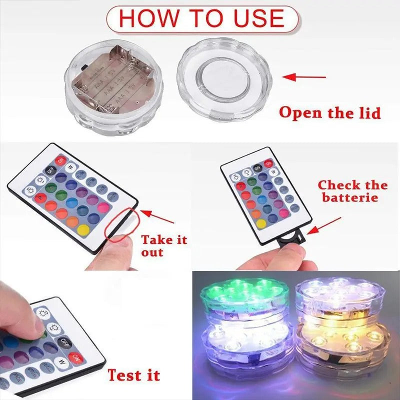 Color-Changing Underwater Lights with Remote Control