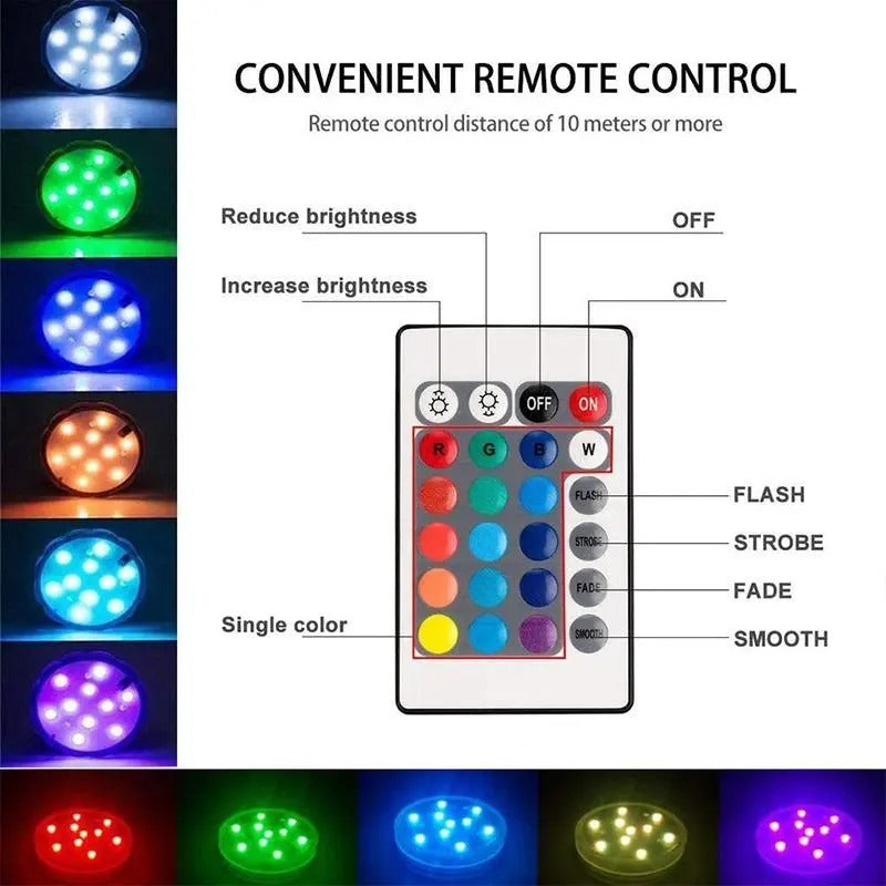 Color-Changing Underwater Lights with Remote Control