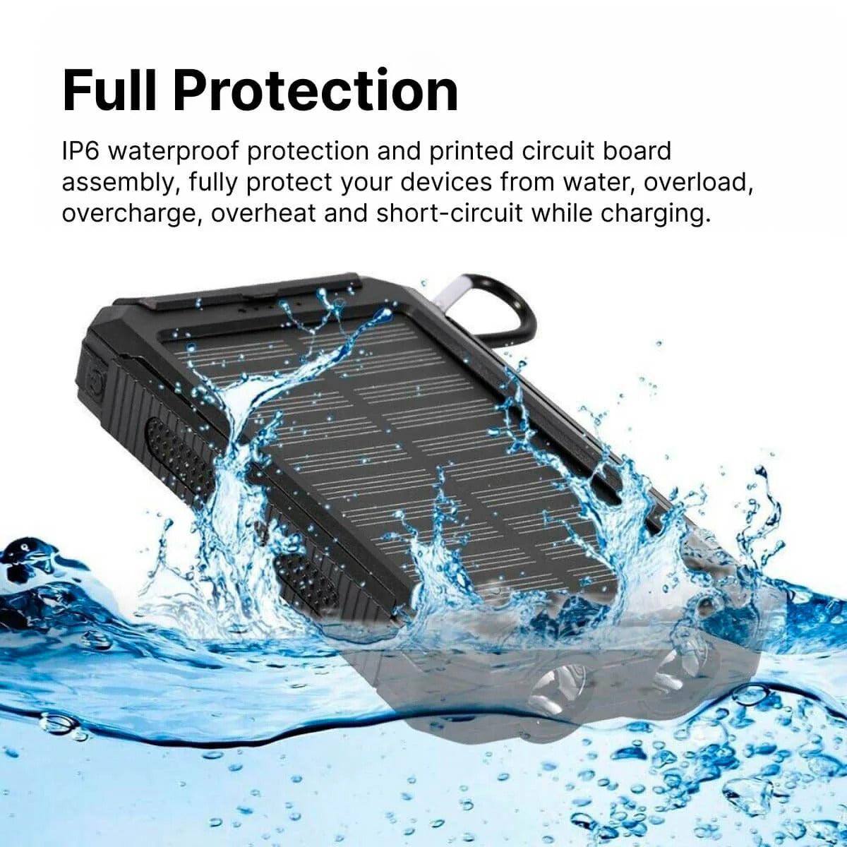 EcoCharge Waterproof Solar Power Bank