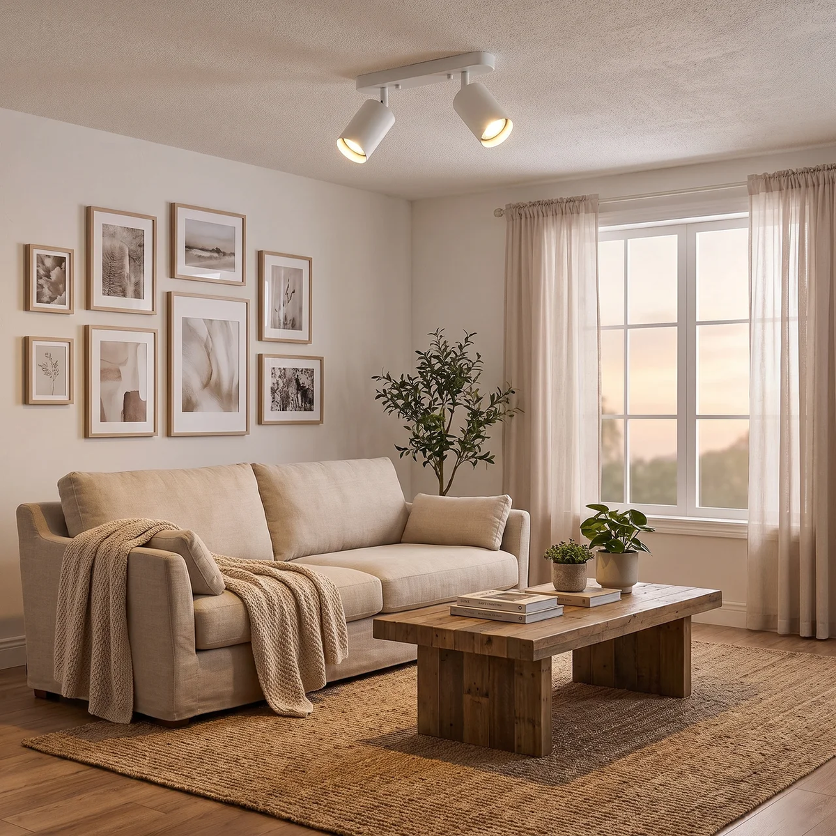 Versatile Dual-Head Adjustable Ceiling Spotlight Fixture
