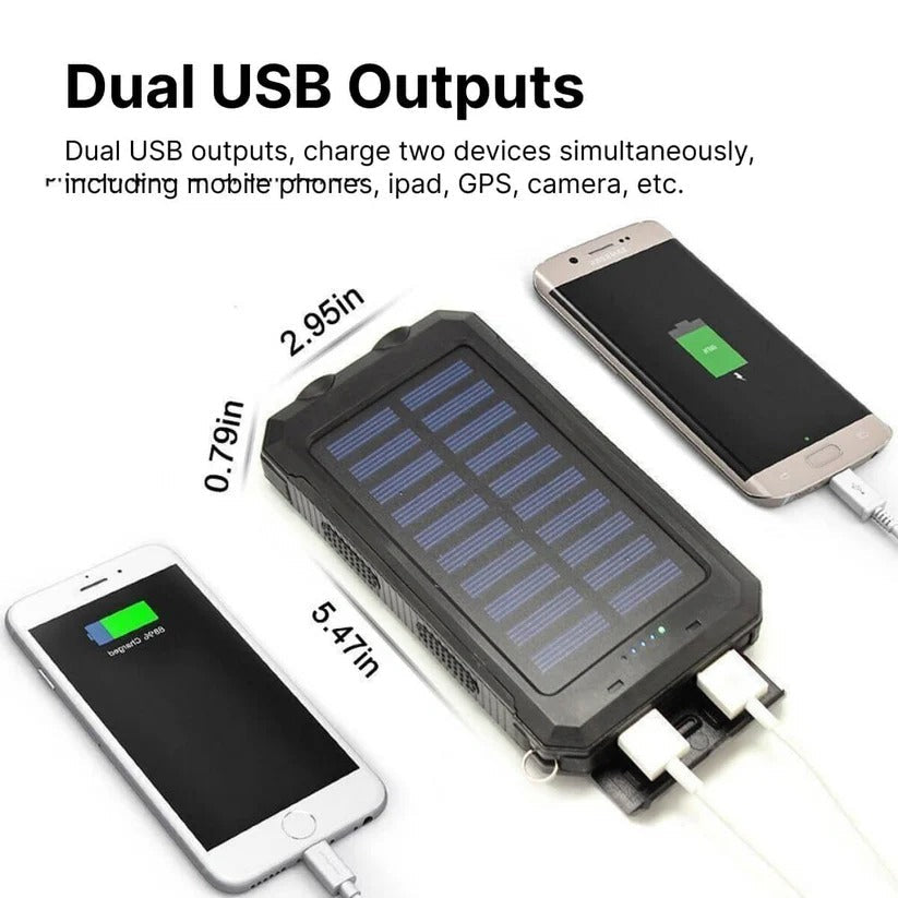 Ultimate 500000mAh Waterproof Solar Power Bank with Dual USB