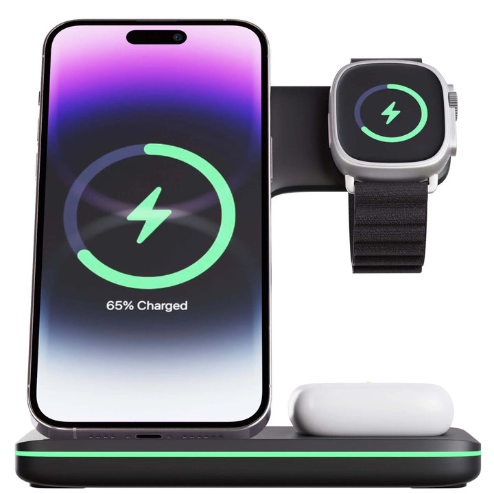 TriCharge Hub – Smart Wireless Charging Station for All Your Devices