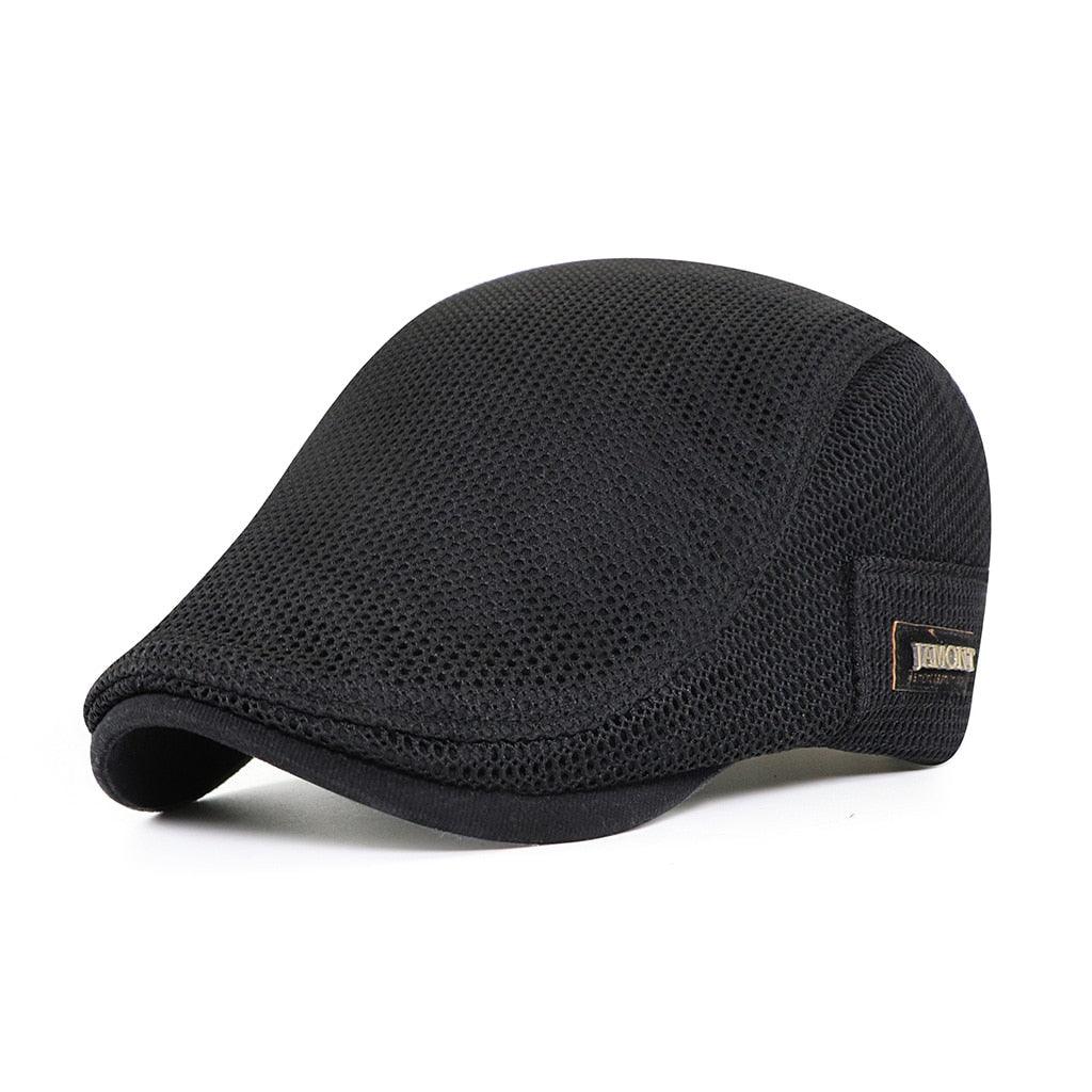 Men's Breathable Flat Cap with Airflow Design - Stylish & Adjustable