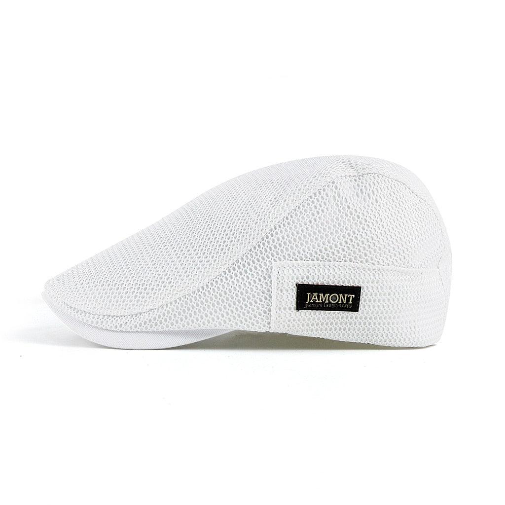 Men's Breathable Flat Cap with Airflow Design - Stylish & Adjustable