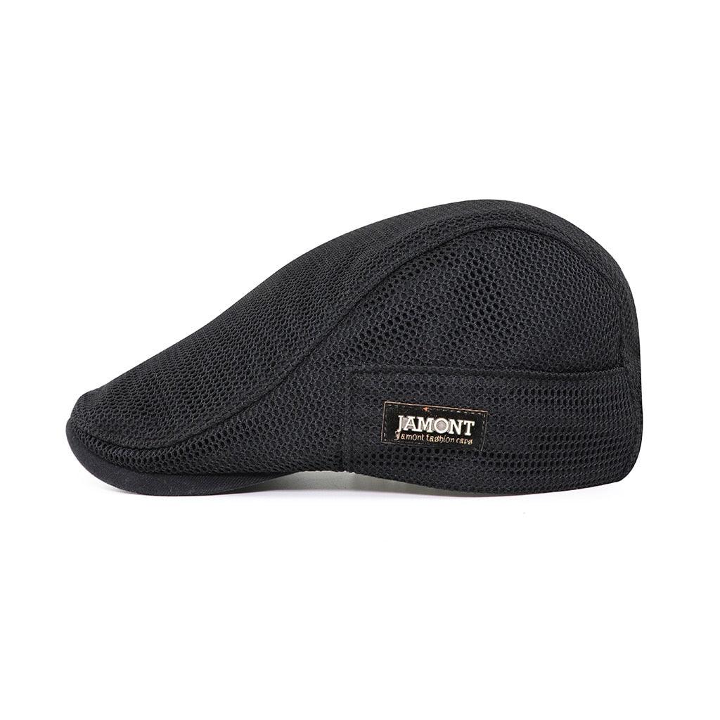 Men's Breathable Flat Cap with Airflow Design - Stylish & Adjustable